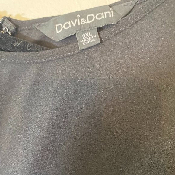 NWOT Davi & Dani Black Tie Waist Midi Dress - Picture 5 of 6